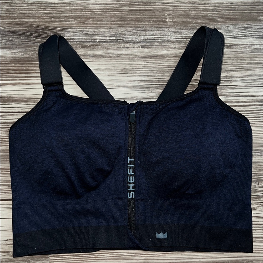 SHEFIT Low Impact Sports Bra Heathered Indigo